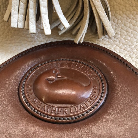 Dooney and Bourke tan and dark brown bag - Picture 5 of 14